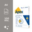 0043859584864-Fellowes Apex - 100 pochettes de plastification A4 (216 x 303 mm) - 100 microns--1