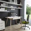 7331910030201-Bureau télétravail avec tiroirs - 120 cm - blanc/chêne - pieds chêne-P_400007191_1-0