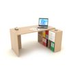 0404000071976-Bureau avec module 6 cases - 140 cm - chêne-P_400007197_1-0