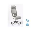 3701338800924-Fauteuil de bureau ergonomique ELVIRA - accoudoirs fixes - appuie-tête fixe - blanc -P_400007264_1-0