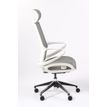 3701338800924-Fauteuil de bureau ergonomique ELVIRA - accoudoirs fixes - appuie-tête fixe - blanc -P_400007264_3-2