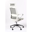 3701338800924-Fauteuil de bureau ergonomique ELVIRA - accoudoirs fixes - appuie-tête fixe - blanc -P_400007264_4-3