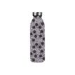 3700572755571-Kiub Nomad' - Bouteille isotherme - 600ml - fleur noir et blanc-P_400007773_1-0