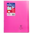 3037929844085-Clairefontaine Koverbook - Cahier polypro 24 x 32 cm - 48 pages - grands carreaux (Seyes) - rose--0
