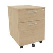 3253310175679-Caisson mobile IDRA/DUAL - L43 x H56 x P60 cm - 2 Tiroirs dont 1 dossier suspendu - Imitation Chêne cl--0