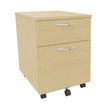 3253310157200-Caisson mobile IDRA/DUAL - L43 x H56 x P60 cm - 2 Tiroirs dont 1 dossier suspendu - Imitation Hêtre--0