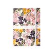 Agenda à élastique Flowers - 1 jour par page - 15 x 21 cm - rose - Oxford