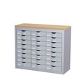 3660141020434-Meuble de rangement - 3 colonnes et 24 tiroirs - H75 x L87 x P33,5 cm - argent-P_400009600_1-0