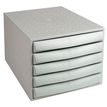 9002493421394-Exacompta The Box - Module de classement fermé 5 tiroirs - gris lumière-P_400010035_1-0