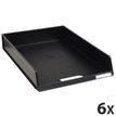 Exacompta - 6 Corbeilles à courrier C4 - noir