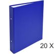 Exacompta - 20 Classeurs 2 anneaux - Dos 40 mm - A5 - bleu