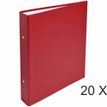 Exacompta - 20 Classeurs 2 anneaux - Dos 40 mm - A5 - rouge