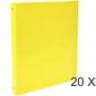 Exacompta - 20 Classeurs à anneaux - Dos 40 mm - A4 - jaune (carton recouvert PP)