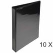 Exacompta Kreacover - 10 Classeurs 2 anneaux personnalisable - Dos 47 mm - A4 Maxi - noir - 3 poches extérieures