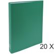 Exacompta - 20 Classeurs polypro 2 anneaux - Dos 40 mm - A4 - vert