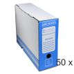 Exacompta - 50 boîtes archives - dos 10 cm - bleu