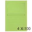 Exacompta Forever - 4 Paquets de 100 Chemises à fenêtre - 120 gr - vert pré