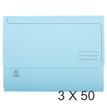 Exacompta Super 210 - 3 Paquets de 50 Chemises poche à soufflet - bleu clair