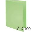 Exacompta Forever - 5 Paquets de 100 Chemises à bord décalé - 170 gr - vert pré