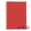 Exacompta Forever - 10 Paquets de 25 Chemises dos toilé - 320 gr - rouge