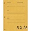 Exacompta Super 210 - 5 Paquets de 25 Chemises de plaidoirie "pour/contre" - jaune