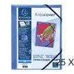 Exacompta Kreacover - 25 Chemises à 3 rabats personnalisables - bleu translucide