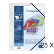 Exacompta Kreacover - 25 Chemises à 3 rabats personnalisables - incolore