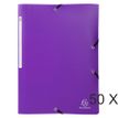 Exacompta Opak - 50 Chemises à 3 rabats polypro - A4 - violet