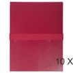 Exacompta - 10 Chemises extensibles 1 rabat à sangle scratch - bordeaux