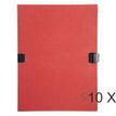 Exacompta N'clip - 10 Chemises extensibles 1 rabat - rouge
