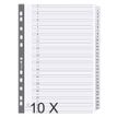 5016196103871-Exacompta - Pack de 10 intercalaires 31 positions numériques - A4 - blanc - touches plast-P_400011586_1-0