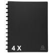 Exacompta - 4 Porte vues à pochettes amovibles - 60 vues - A4 - noir