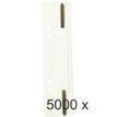 Exacompta - 5000 Fixe-dossiers à lamelle polypropylène - blanc
