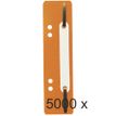 Exacompta - 5000 Fixe-dossiers à lamelle polypropylène - orange