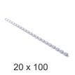 Exacompta - 20 Boîtes de 100 anneaux de reliure en plastique - 8 mm - blanc