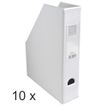 Exacompta - 10 Porte-revues polypro - dos 70 mm - blanc - livrés à plat