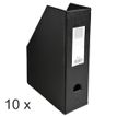 Exacompta - 10 Porte-revues polypro - dos 100 mm - noir - livrés à plat