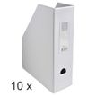 Exacompta - 10 Porte-revues polypro - dos 100 mm - blanc - livrés à plat