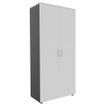 0404000124542-Armoire haute EXPRIM/LOFTER/LEVEL - H180 x L80 x P47 - 2 portes - Corps Anthracite - Dessus et portes B--0