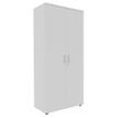 0404000124559-Armoire haute EXPRIM/LOFTER/LEVEL - H180 x L80 x P47 - 2 portes - Corps Blanc perle - Dessus et portes --0