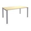 0404000120957-Bureau simple IRIS - L160 cm - Pieds aluminium - plateau imitation Erable-P_400012095_1-0