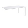 Bureau simple IRIS - L120 cm - Plan suivant - Pieds blanc - plateau Blanc perle