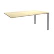 Bureau simple IRIS - L120 cm - Plan suivant - Pieds aluminium - plateau imitation Erable