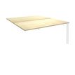 Bureau Bench IRIS - L120 cm - Plan suivant - Pieds blanc - plateau imitation Erable