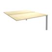 Bureau Bench IRIS - L140 cm - Plan suivant - Pieds aluminium - plateau imitation Erable