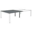 -Bureau Bench IRIS - L160 cm - Plan suivant - Pieds blanc - plateau imitation Chêne gris-P_400012236_7-3