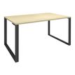 0404000122869-Bureau droit LOFTER - L140 cm - Plateau imitation Erable - pied Carbone-P_400012286_1-0