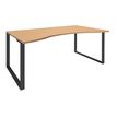 0404000123903-Bureau vague symétrique LOFTER - L180 cm - Plateau imitation Hêtre - pied Carbone-P_400012390_1-0
