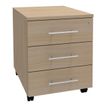Caisson mobile IRIS - L43 x H56 x P60 cm - 3 tiroirs - imitation Chêne clair