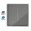Nobo - Vitrine d'affichage - 12 feuilles A4 - surface en feutre gris - porte coulissante - 92,2 x 96,7 x 6,3 cm